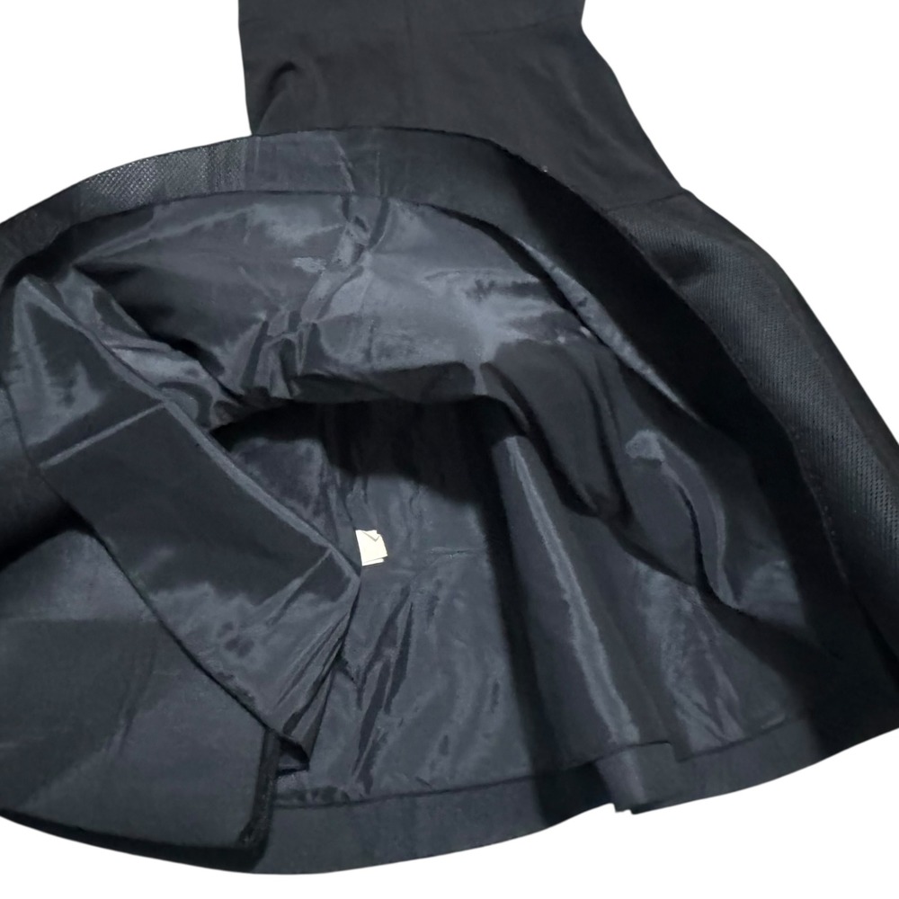 Black Halo NWT Black Mixed Media Mesh Hem Cocktail Sz‎ 4 LBD Formal Chic Evening - Picture 12 of 13